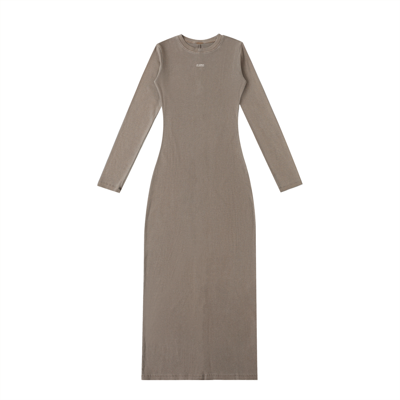 Aluma Abito Lungo Donna Bodycon con Spacco - Dyed Washed Style Aderente