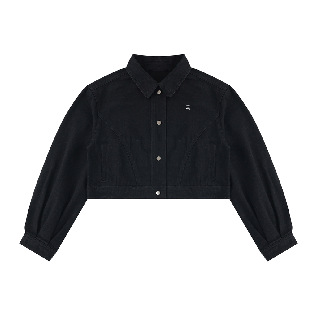 ALUMA | GIACCA DENIM CROP 100% COTONE