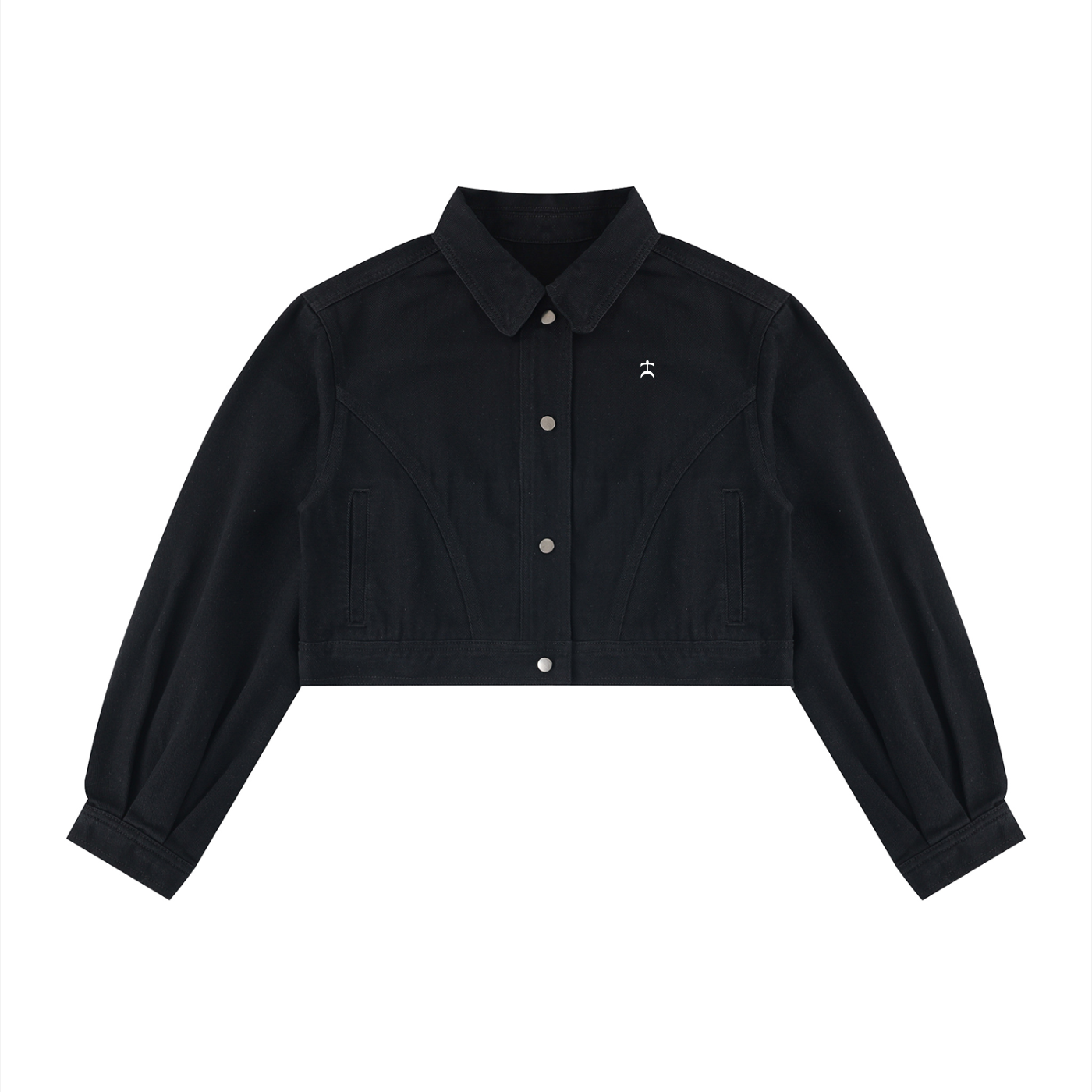 ALUMA | GIACCA DENIM CROP 100% COTONE