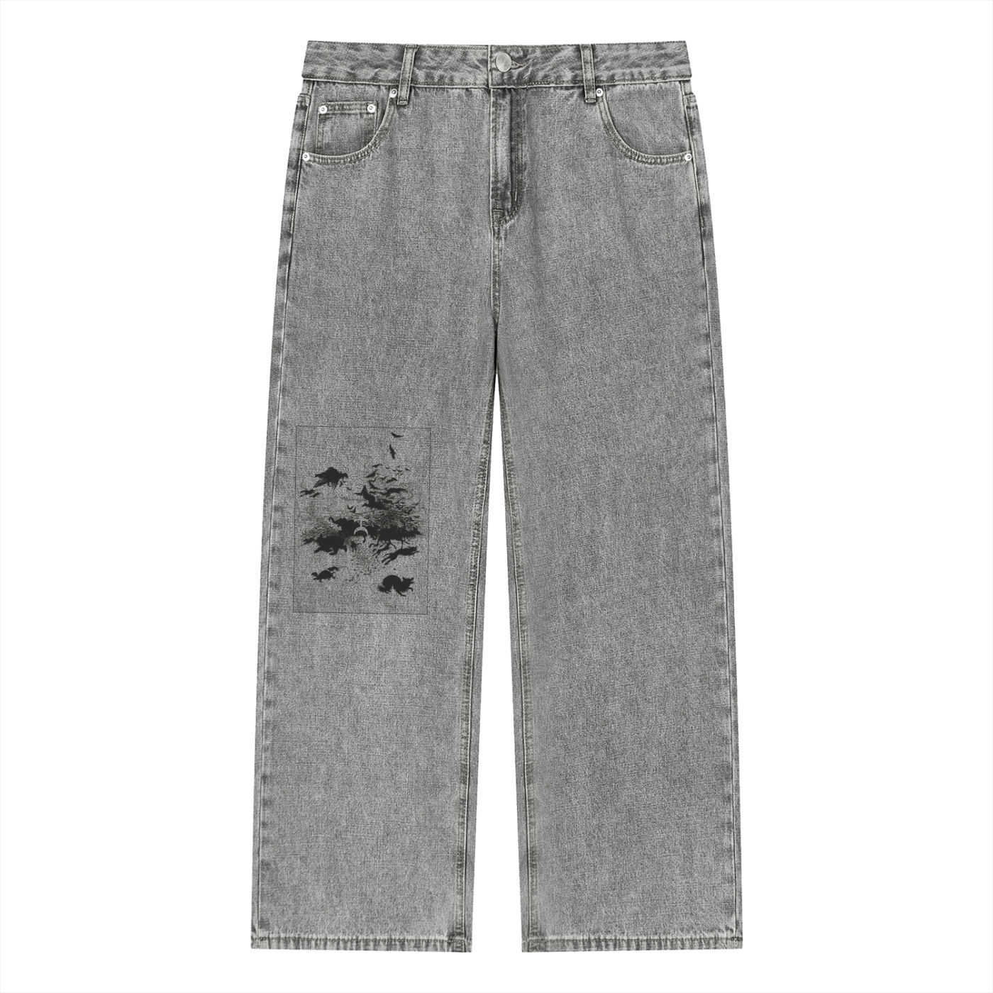 jeans dritti unisex streetwear,denim vintage straight leg,jeans heavyweight larghi,jeans grigi washed rilassati,pantaloni denim autentici,aluma straight jeans