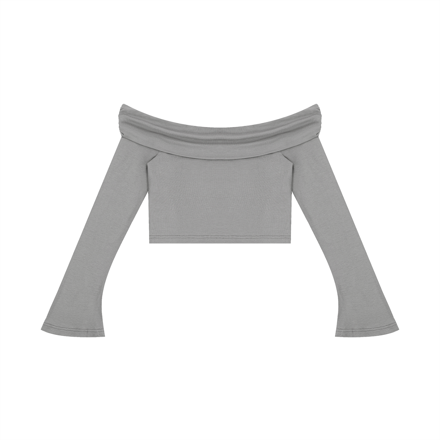 crop top spalle scoperte,maglia maniche a campana adere,top streetwear donna,crop top pesante,abbigliamento urban contrasto,aluma shop,maglia off-shoulder nera