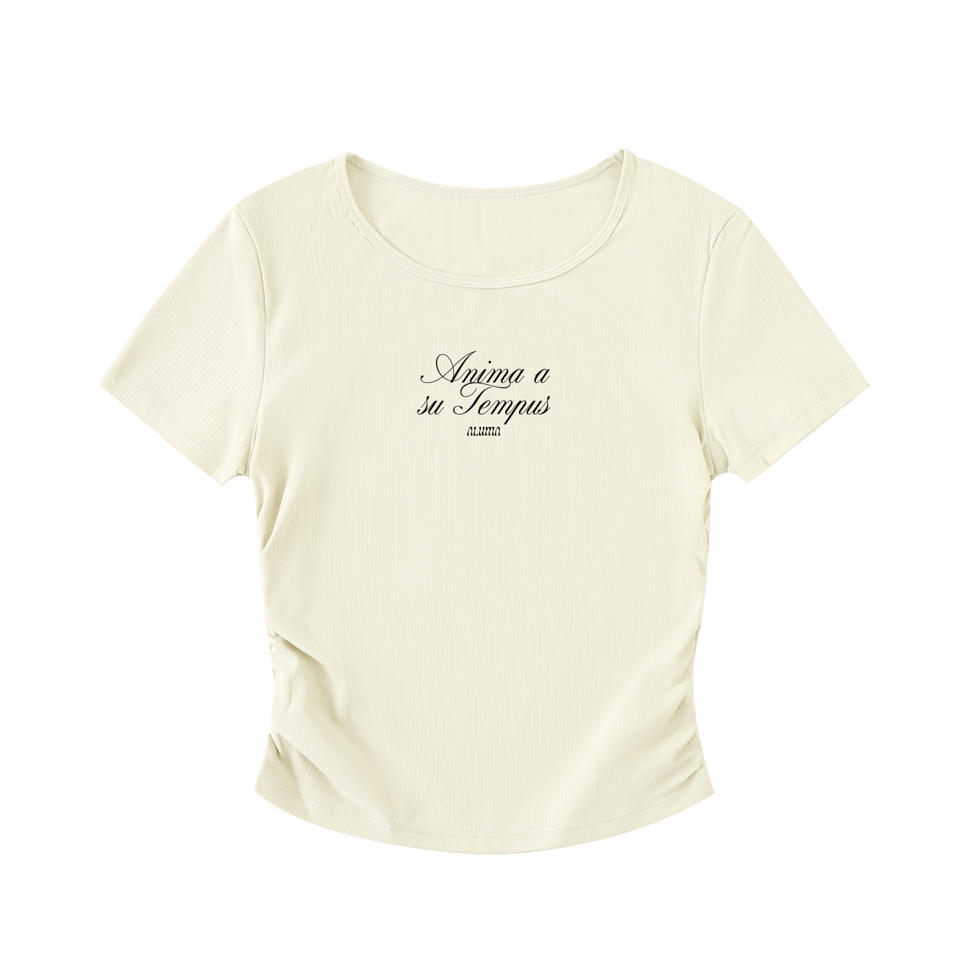 Top Crop Bodycon Ruched Nylon Stretch - Street/Sport Sardegna Aluma