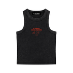 crop top cotone spesso,tank top lavaggio acido,top aderente streetwear,maglietta senza maniche snow ,abbigliamento donna urban,top strutturato estate