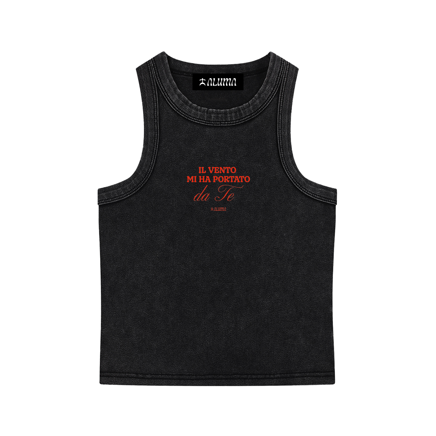 crop top cotone spesso,tank top lavaggio acido,top aderente streetwear,maglietta senza maniche snow ,abbigliamento donna urban,top strutturato estate