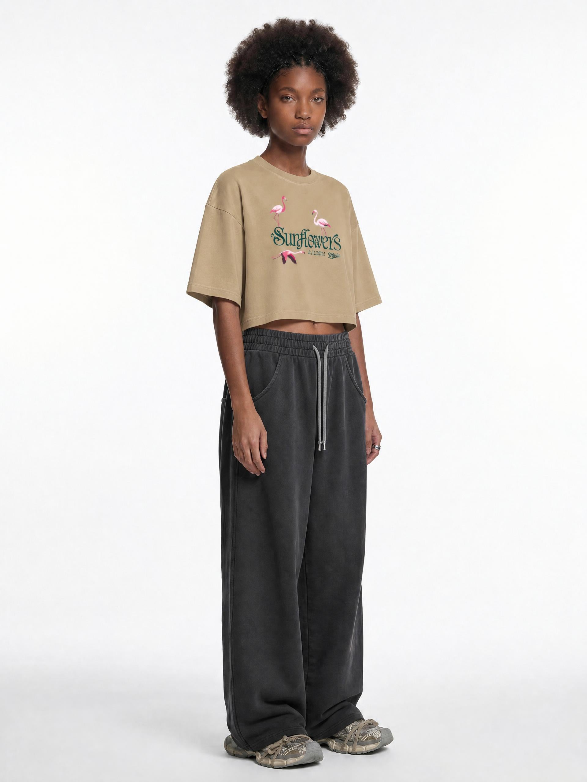ALUMA | MODULO CROP SNOW WASHED PURO COTONE 220G