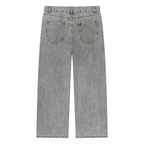 jeans dritti unisex streetwear,denim vintage straight leg,jeans heavyweight larghi,jeans grigi washed rilassati,pantaloni denim autentici,aluma straight jeans