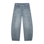 ALUMA | PANTALONE DENIM BARREL UOMO - VINTAGE WASH