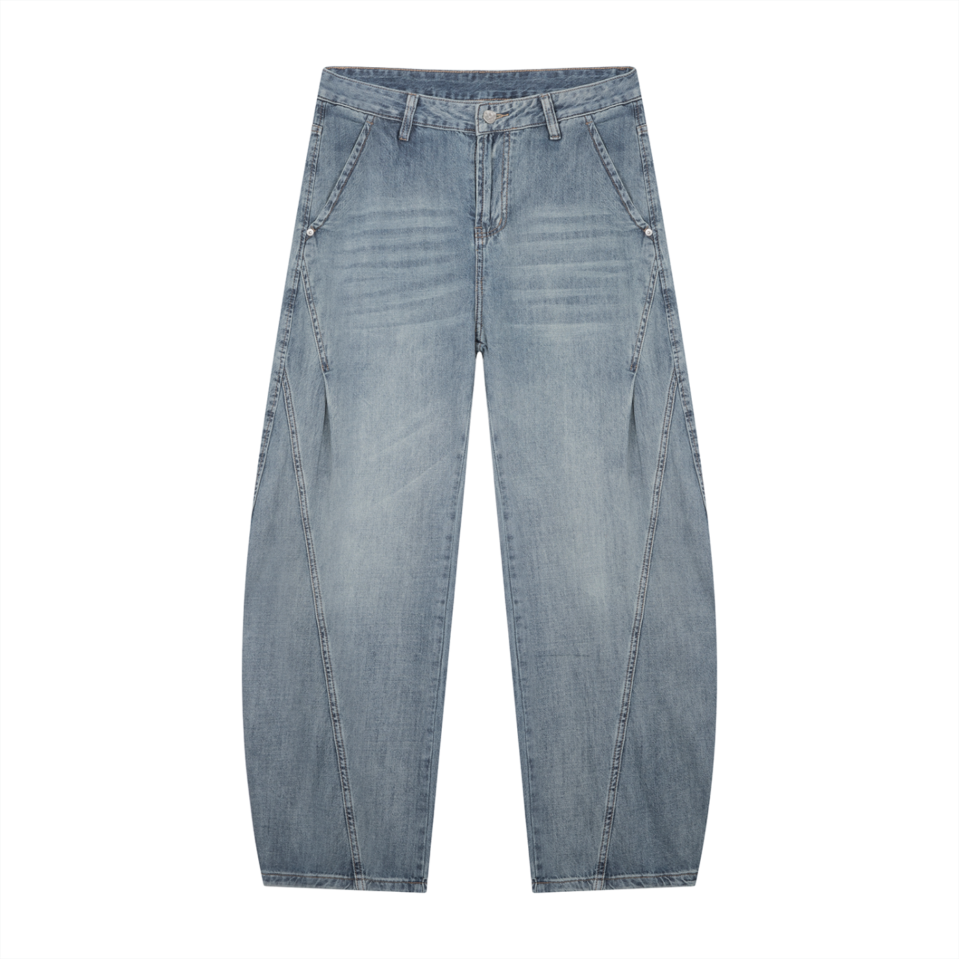 ALUMA | PANTALONE DENIM BARREL UOMO - VINTAGE WASH