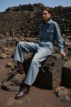 ALUMA | PANTALONE DENIM BARREL UOMO - VINTAGE WASH