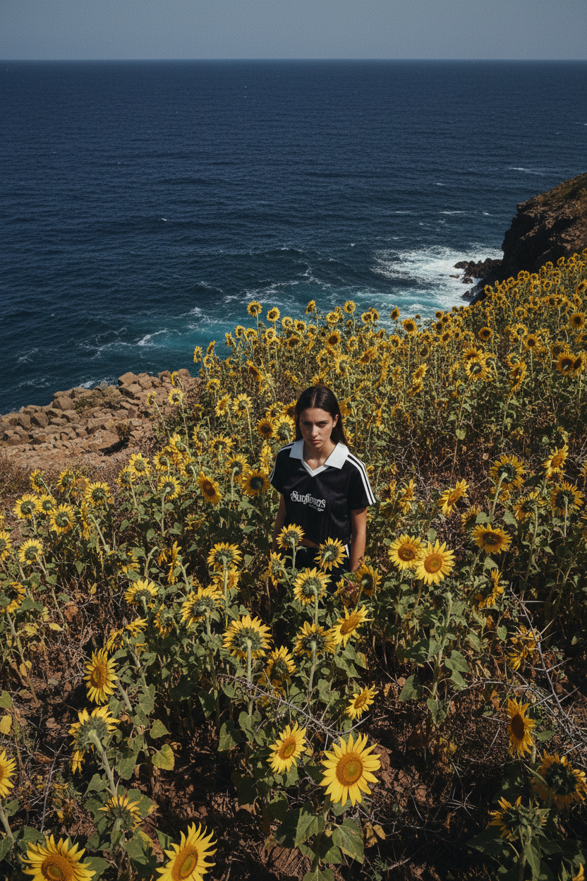 ALUMA | JERSEY CORTO SINTETICO 165G "SUNFLOWERS"