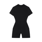 romper sportivo donna,tuta corta a compressione,activewear quarter-zip,abbigliamento sportivo tecnico,aluma romper donna