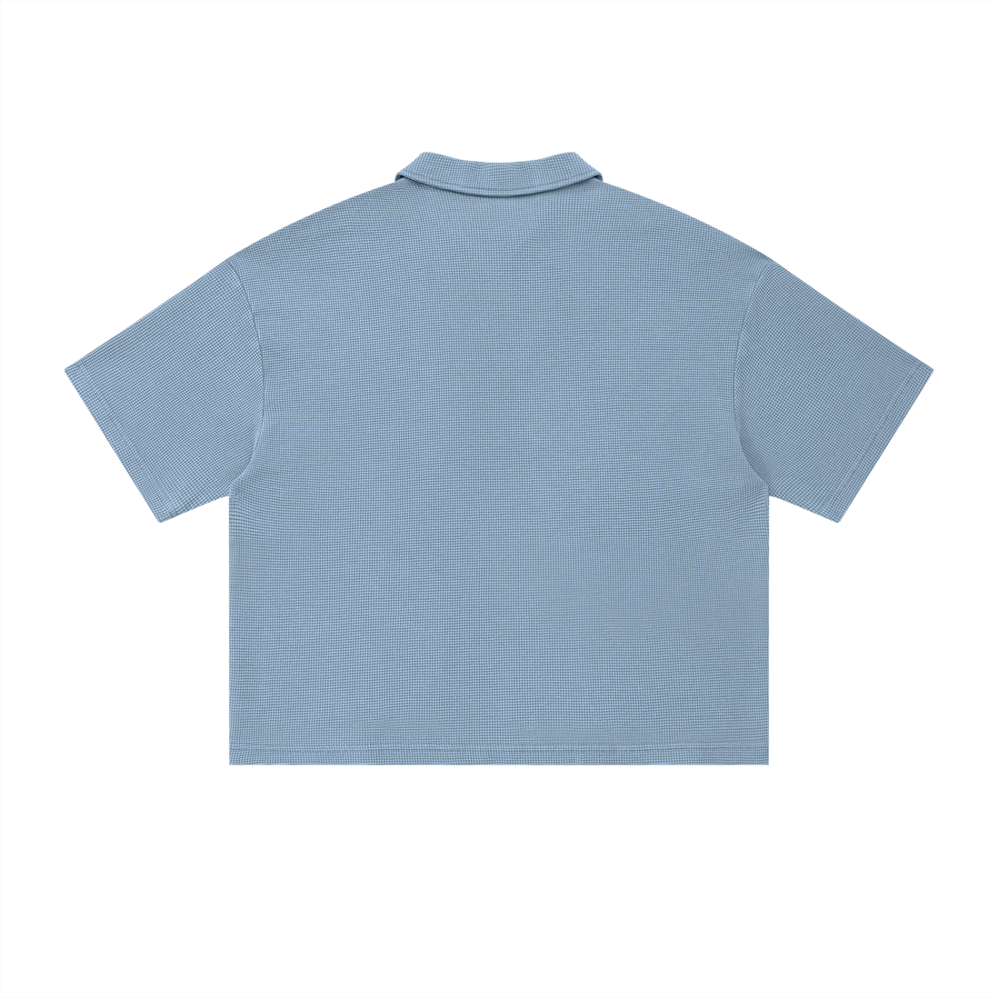 polo boxy uomo streetwear,waffle polo vintage,polo nido d'ape oversize,polo scollo a v senza bottoni,aluma waffle shirt,abbigliamento minimal unisex