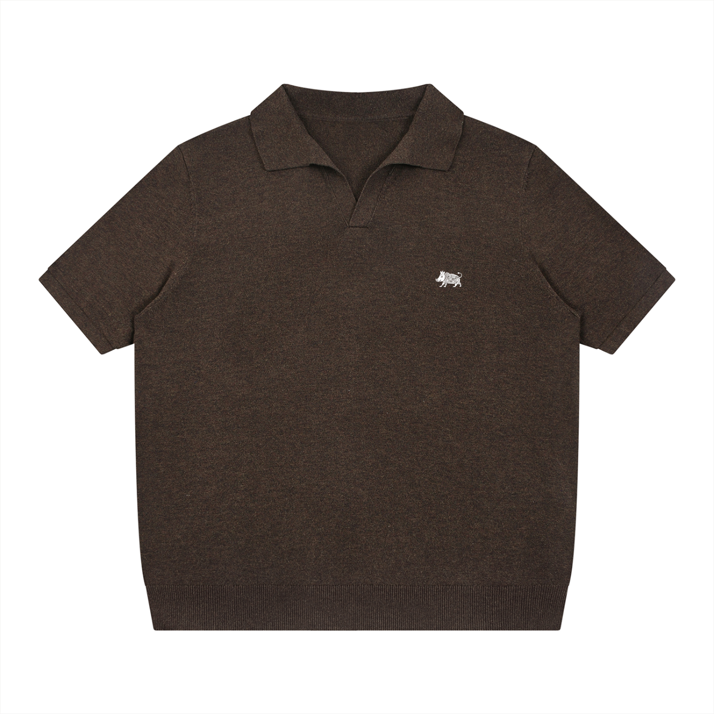ALUMA | POLO HEAVYWEIGHT CINGHIALE - BROWN