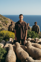 ALUMA | POLO HEAVYWEIGHT CINGHIALE - BROWN