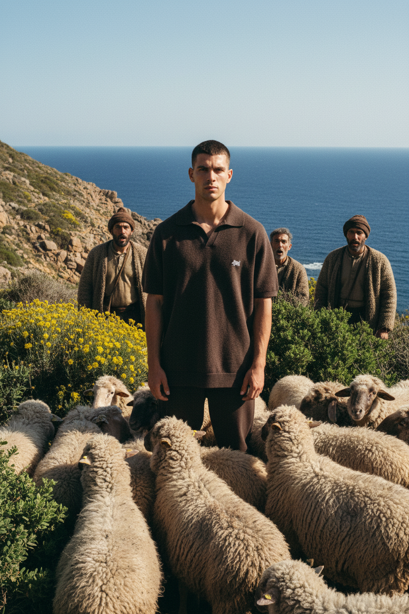 ALUMA | POLO HEAVYWEIGHT CINGHIALE - BROWN