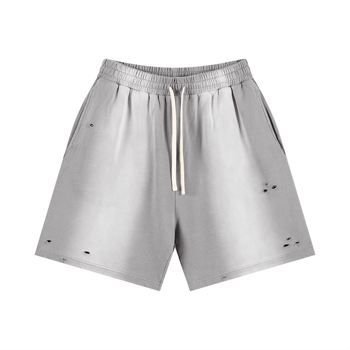 shorts distressed,sun fade,streetwear brutale,shorts loose,urban wear,design essenziale