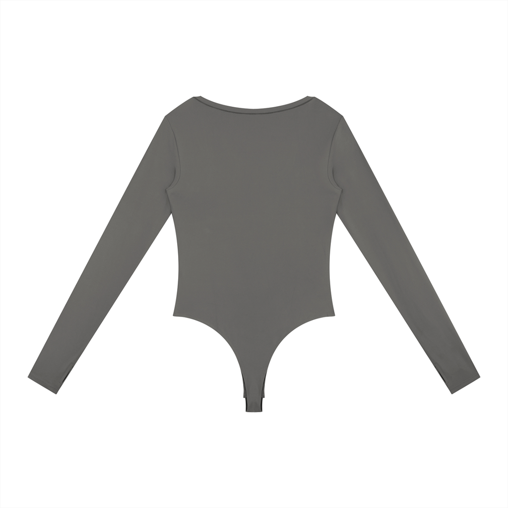 body tecnico donna,bodysuit manica lunga,tuta compressione yoga,abbigliamento sportivo modella,bodycon bodysuit black,activewear minimalista,ALUMA-WOMEN,ATHLEISURE,BODYSUITS,ACTIVEWEAR