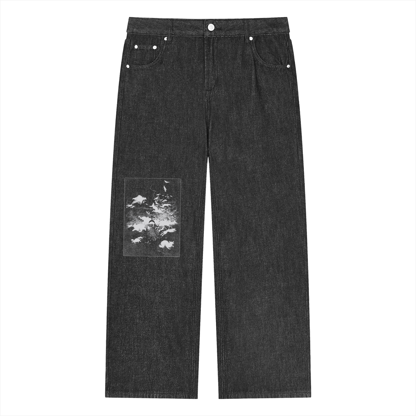 jeans dritti unisex streetwear,denim vintage straight leg,jeans heavyweight larghi,jeans grigi washed rilassati,pantaloni denim autentici,aluma straight jeans
