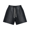 shorts distressed,sun fade,streetwear brutale,shorts loose,urban wear,design essenziale