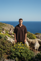 ALUMA | POLO HEAVYWEIGHT CINGHIALE - BROWN