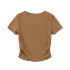 Top Crop Bodycon | Nylon Strutturato Ruched