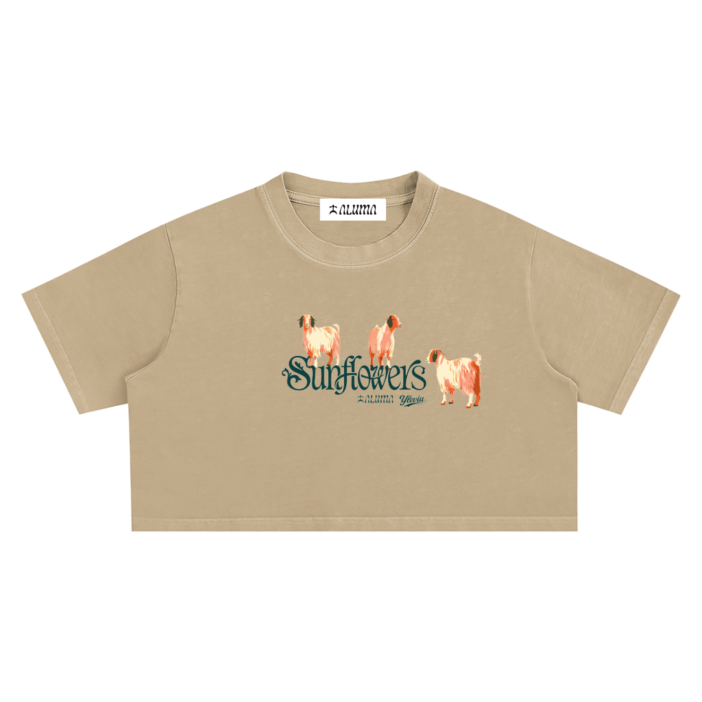 ALUMA | MODULO CROP SNOW WASHED PURO COTONE 220G