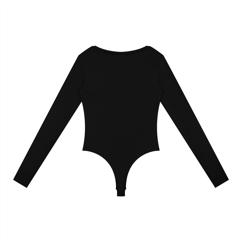 body tecnico donna,bodysuit manica lunga,tuta compressione yoga,abbigliamento sportivo modella,bodycon bodysuit black,activewear minimalista,ALUMA-WOMEN,ATHLEISURE,BODYSUITS,ACTIVEWEAR