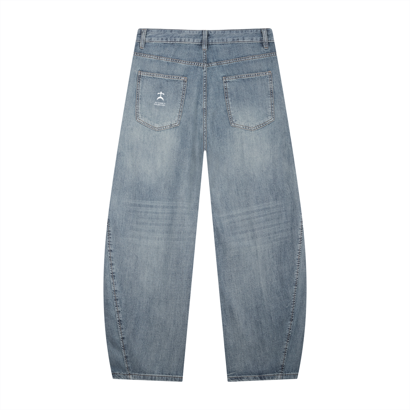 ALUMA | PANTALONE DENIM BARREL UOMO - VINTAGE WASH