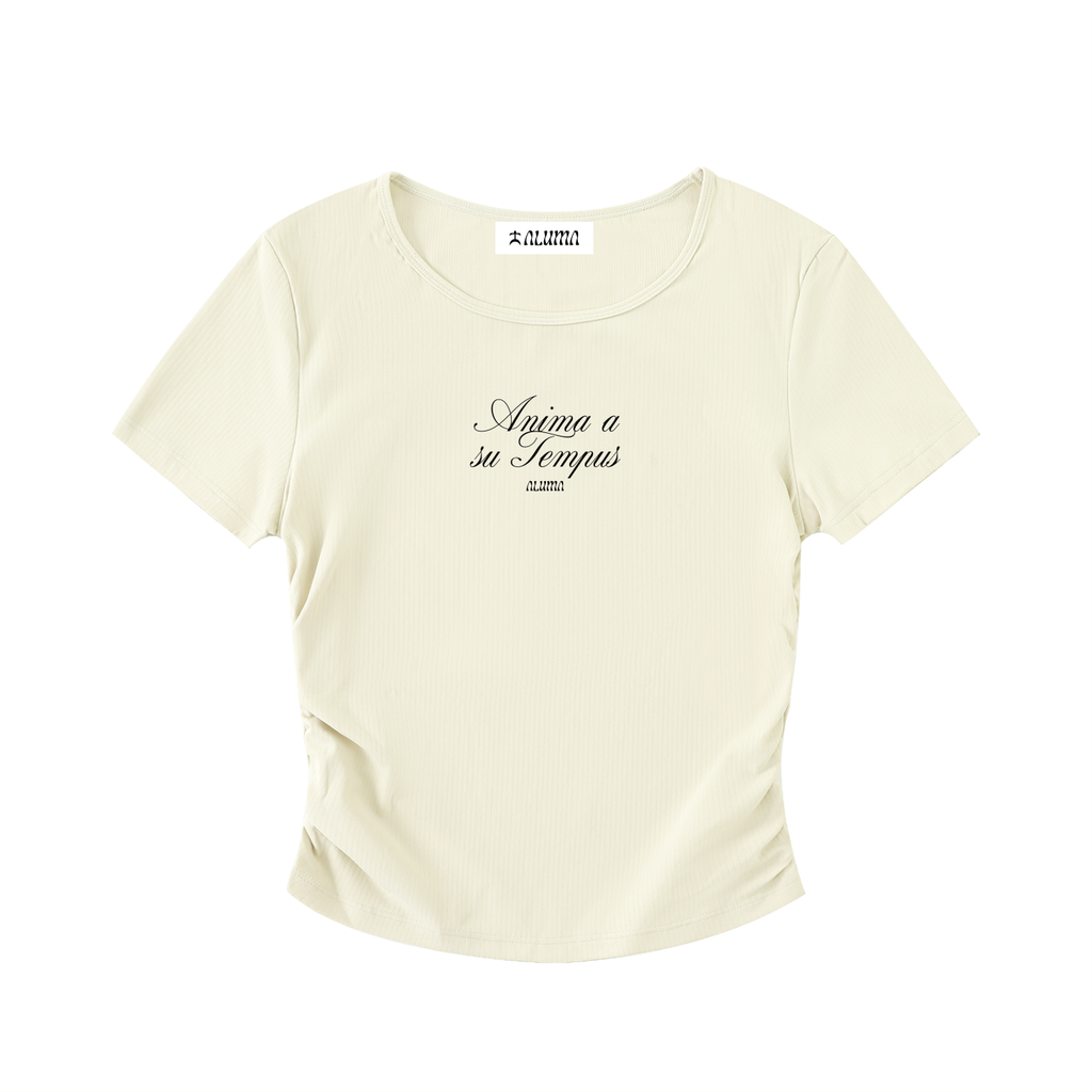 Top Crop Bodycon Ruched Nylon Stretch - Street/Sport Sardegna Aluma