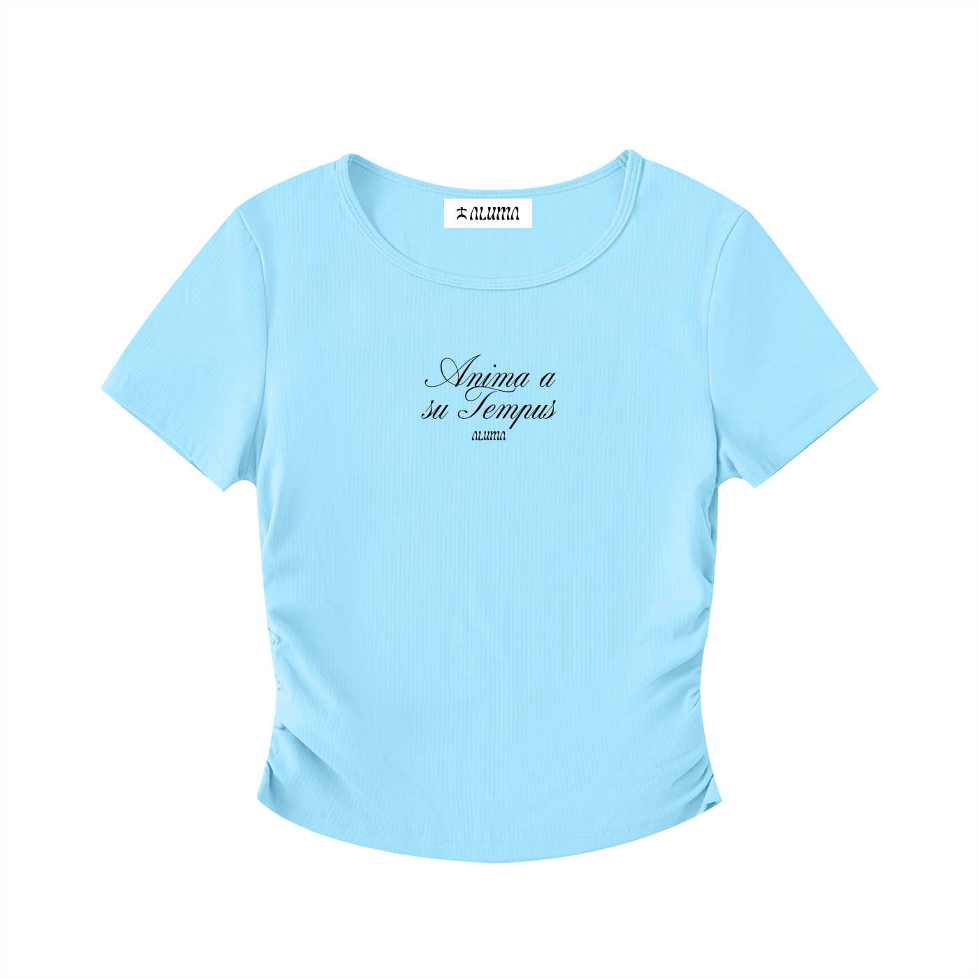 Top Crop Bodycon Ruched Nylon Stretch - Street/Sport Sardegna Aluma