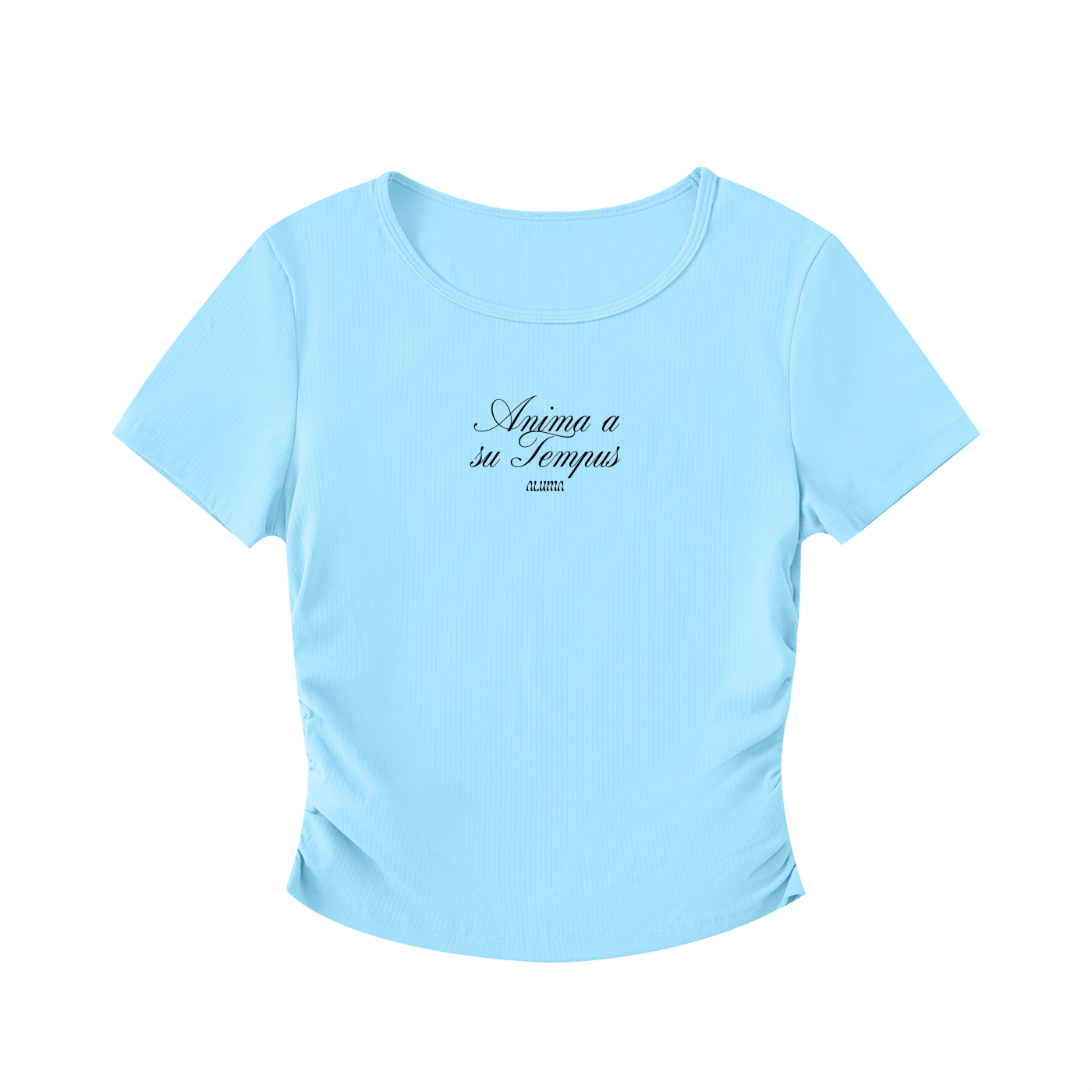 Top Crop Bodycon Ruched Nylon Stretch - Street/Sport Sardegna Aluma