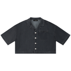 camicia boxy,vintage wash,streetwear pesante,abbigliamento sardo,design brutalista,urban essential,camicia strutturata