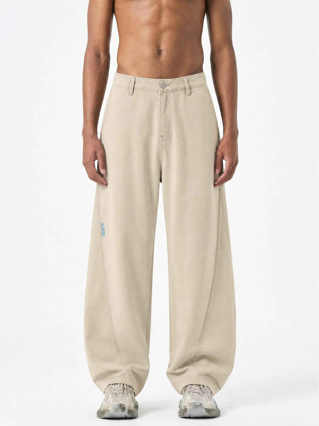 ALUMA | PANTALONE BARREL LEG 100% COTONE