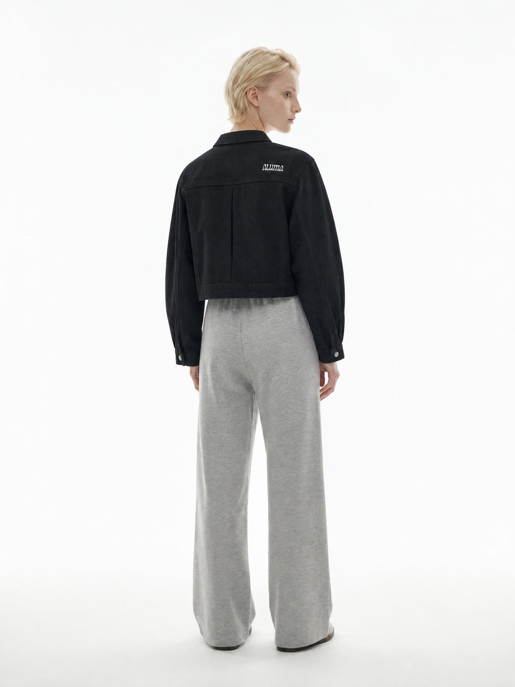 ALUMA | GIACCA DENIM CROP 100% COTONE
