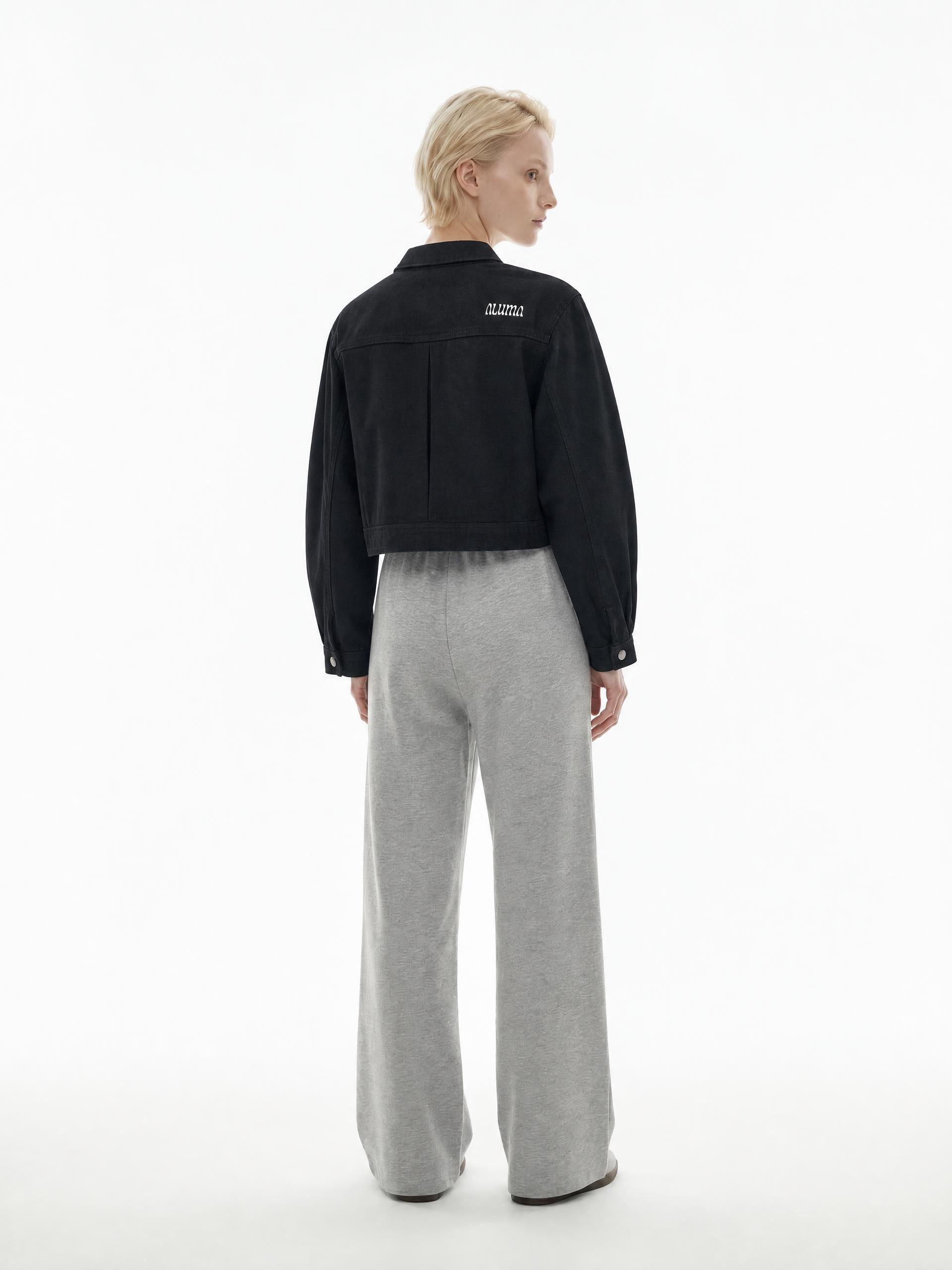 ALUMA | GIACCA DENIM CROP 100% COTONE
