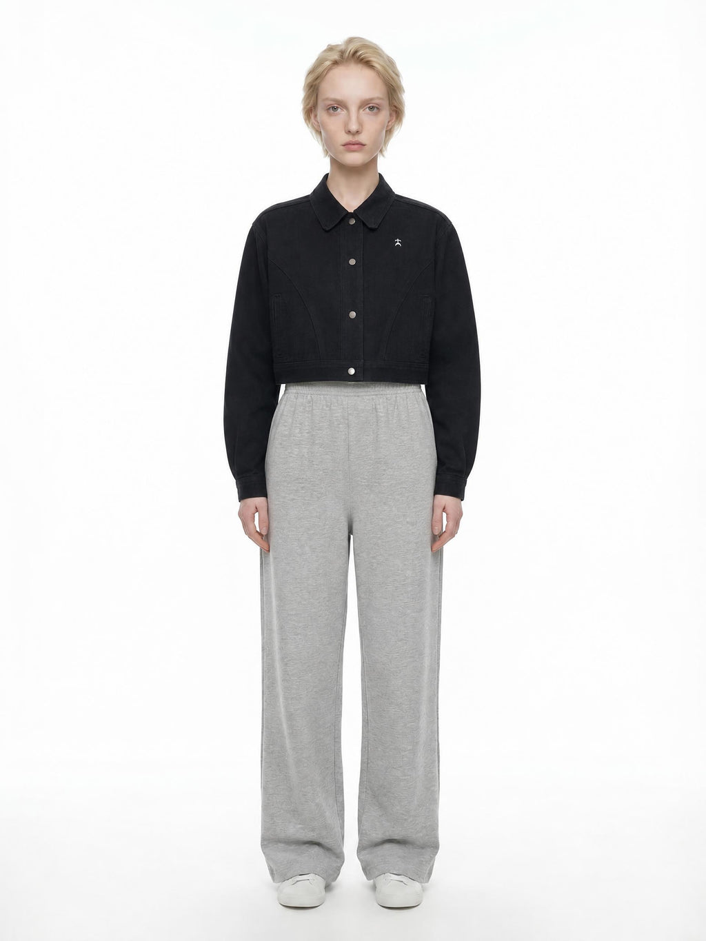 ALUMA | GIACCA DENIM CROP 100% COTONE