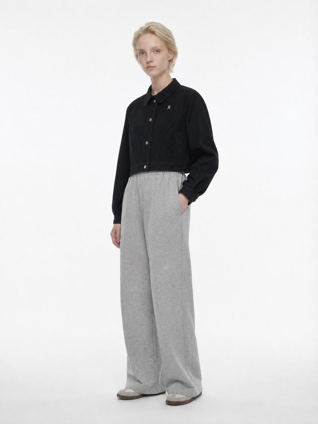 ALUMA | GIACCA DENIM CROP 100% COTONE