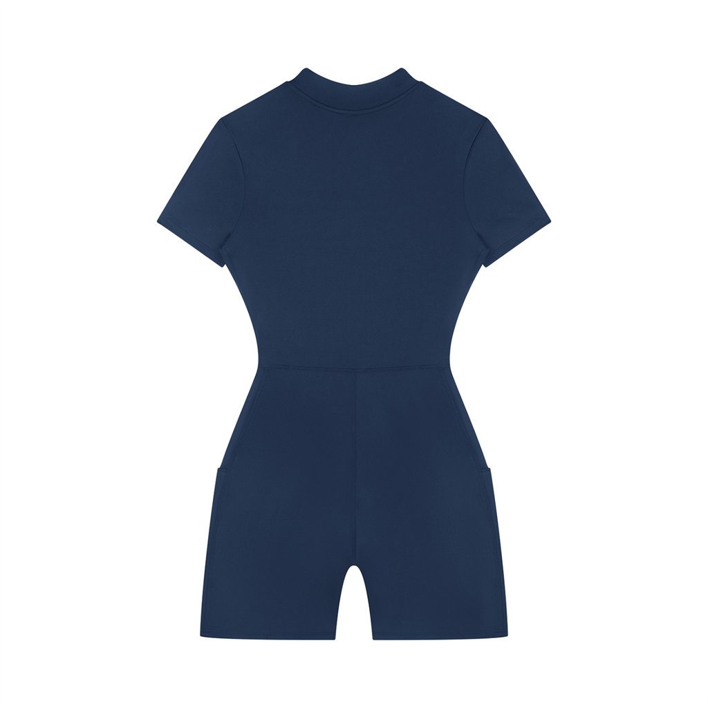 romper sportivo donna,tuta corta a compressione,activewear quarter-zip,abbigliamento sportivo tecnico,aluma romper donna