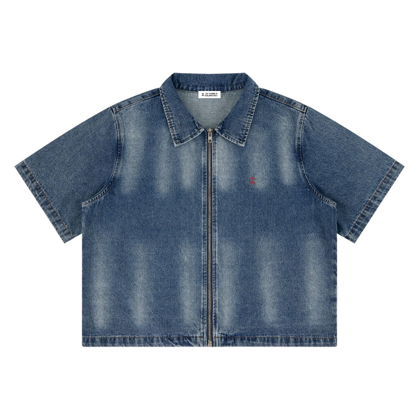 camicia,denim,zip