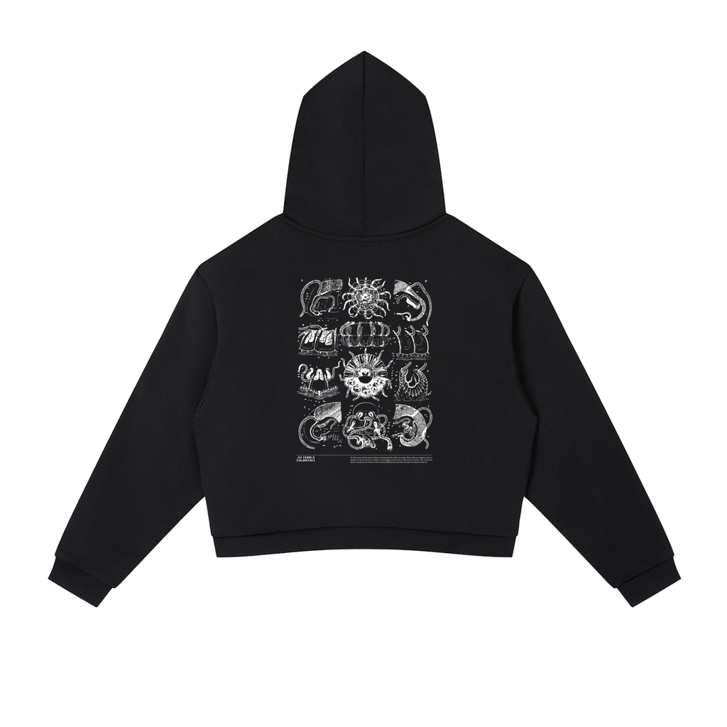 Cropped Hoodie Side Stripe,Felpa Corta con Bande,ALUMA Streetwear,Hoodie Urban Donna,Felpa Boxy Fit,Streetwear Sardo,Tracksuit Cropped Hoodie