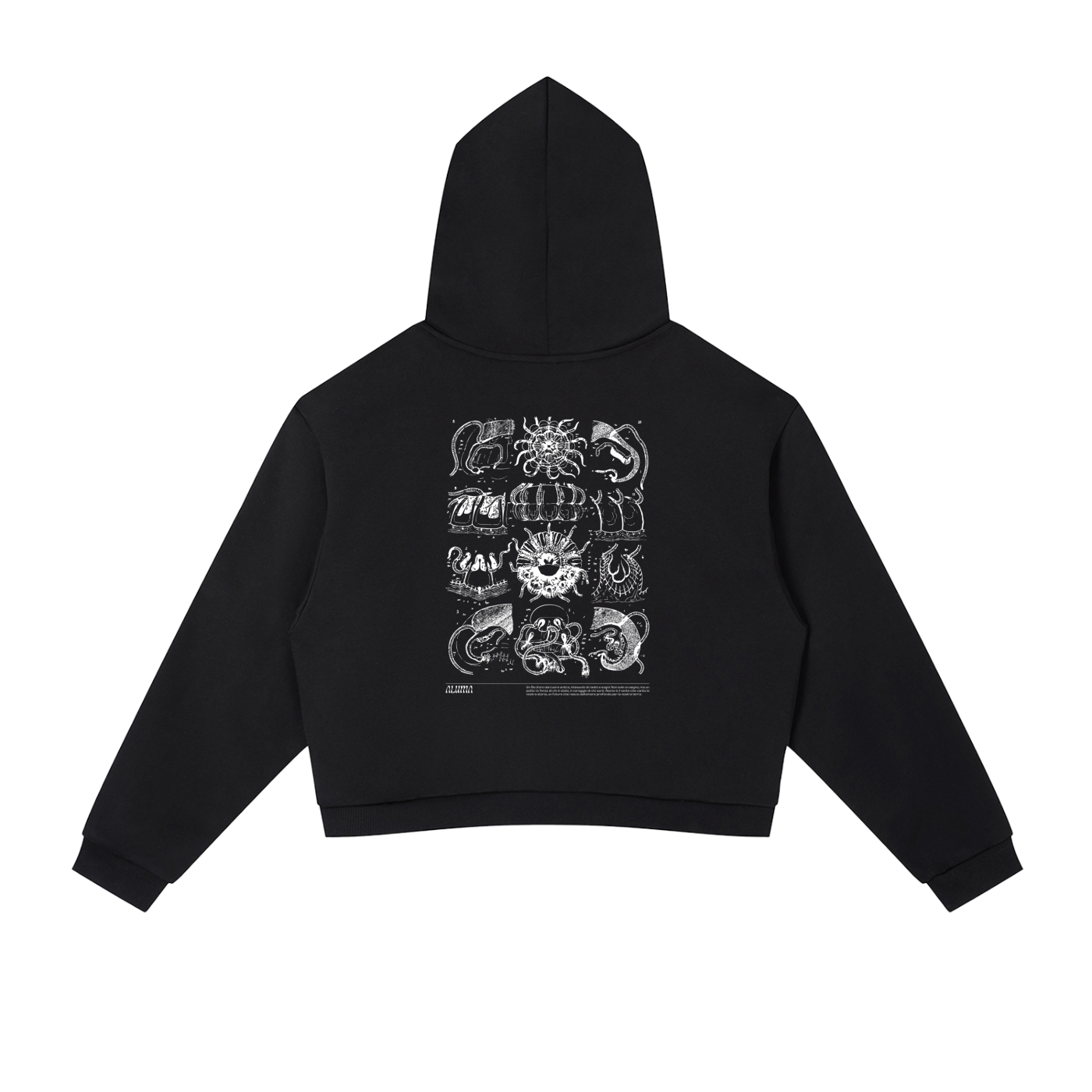 Cropped Hoodie Side Stripe,Felpa Corta con Bande,ALUMA Streetwear,Hoodie Urban Donna,Felpa Boxy Fit,Streetwear Sardo,Tracksuit Cropped Hoodie