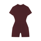 romper sportivo donna,tuta corta a compressione,activewear quarter-zip,abbigliamento sportivo tecnico,aluma romper donna
