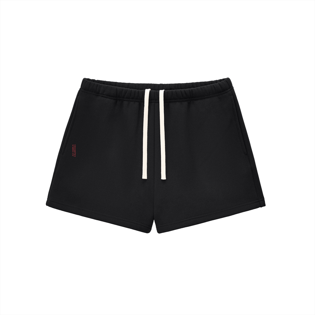 pantaloncini fleece,shorts strutturati,streetwear pesante,design sardo,fit loose