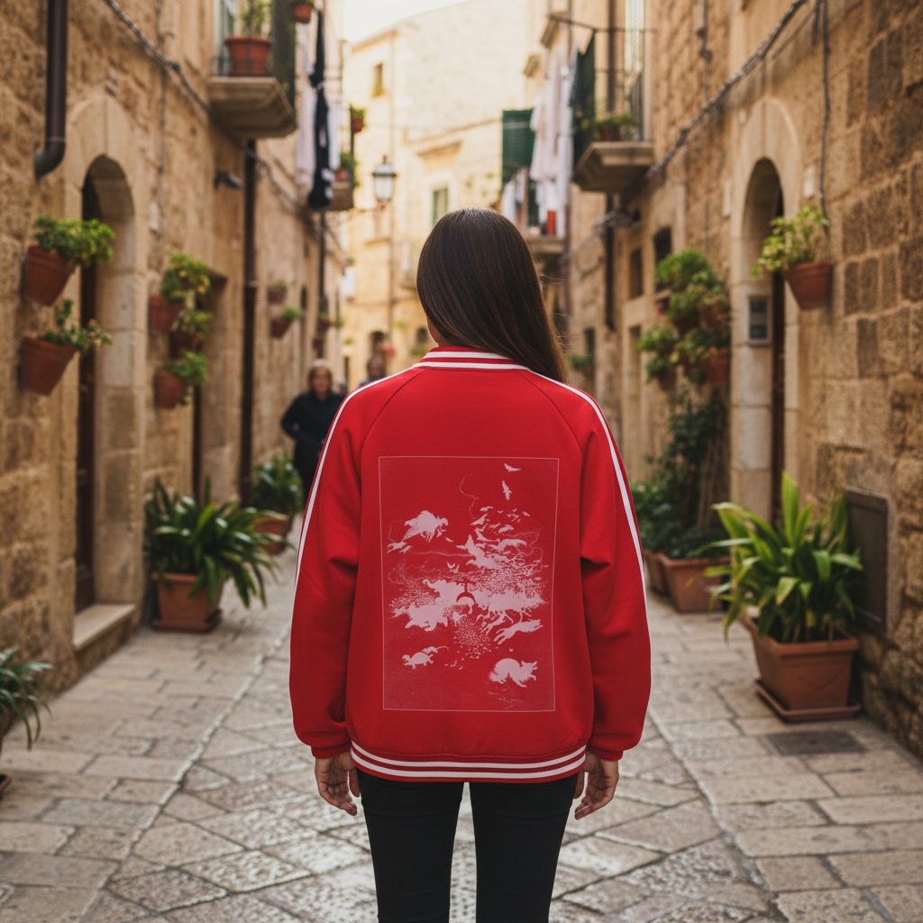 Felpa Revers a Contrasto "Classic Street" - 100% Cotone Aluma