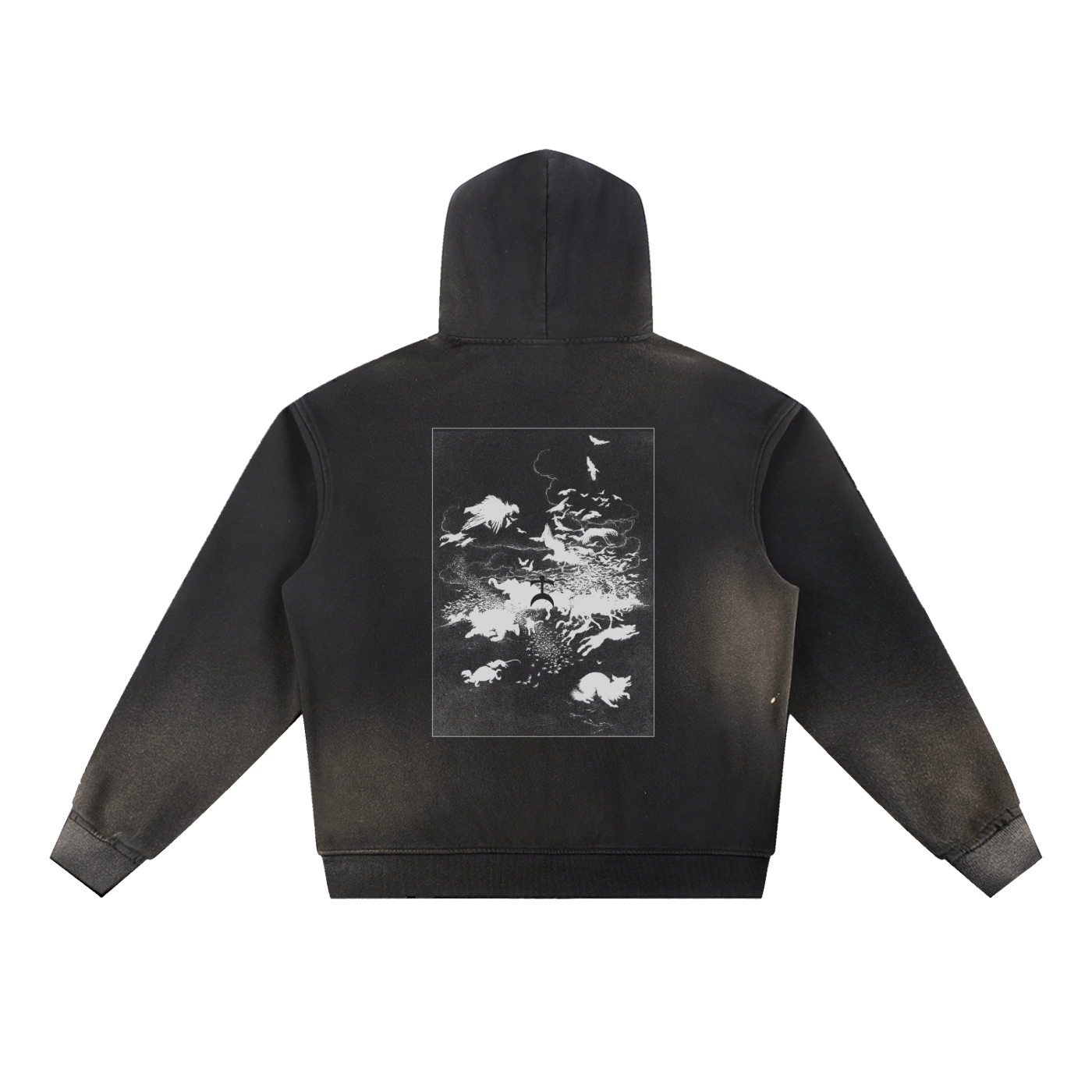 Felpa Cappuccio Oversize Aluma - Effetto Vintage Sun Fade | Streetwear Sardo