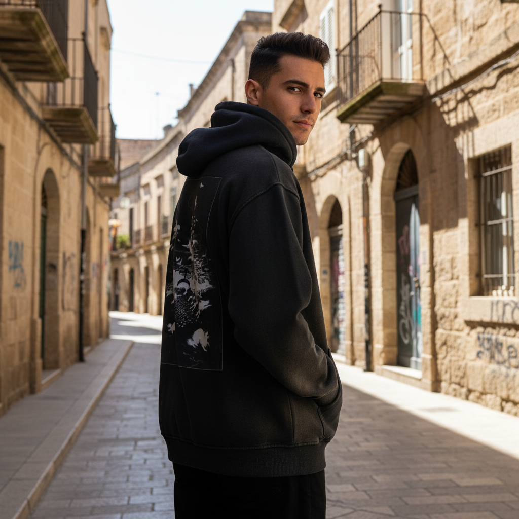 Felpa Cappuccio Oversize Aluma - Effetto Vintage Sun Fade | Streetwear Sardo