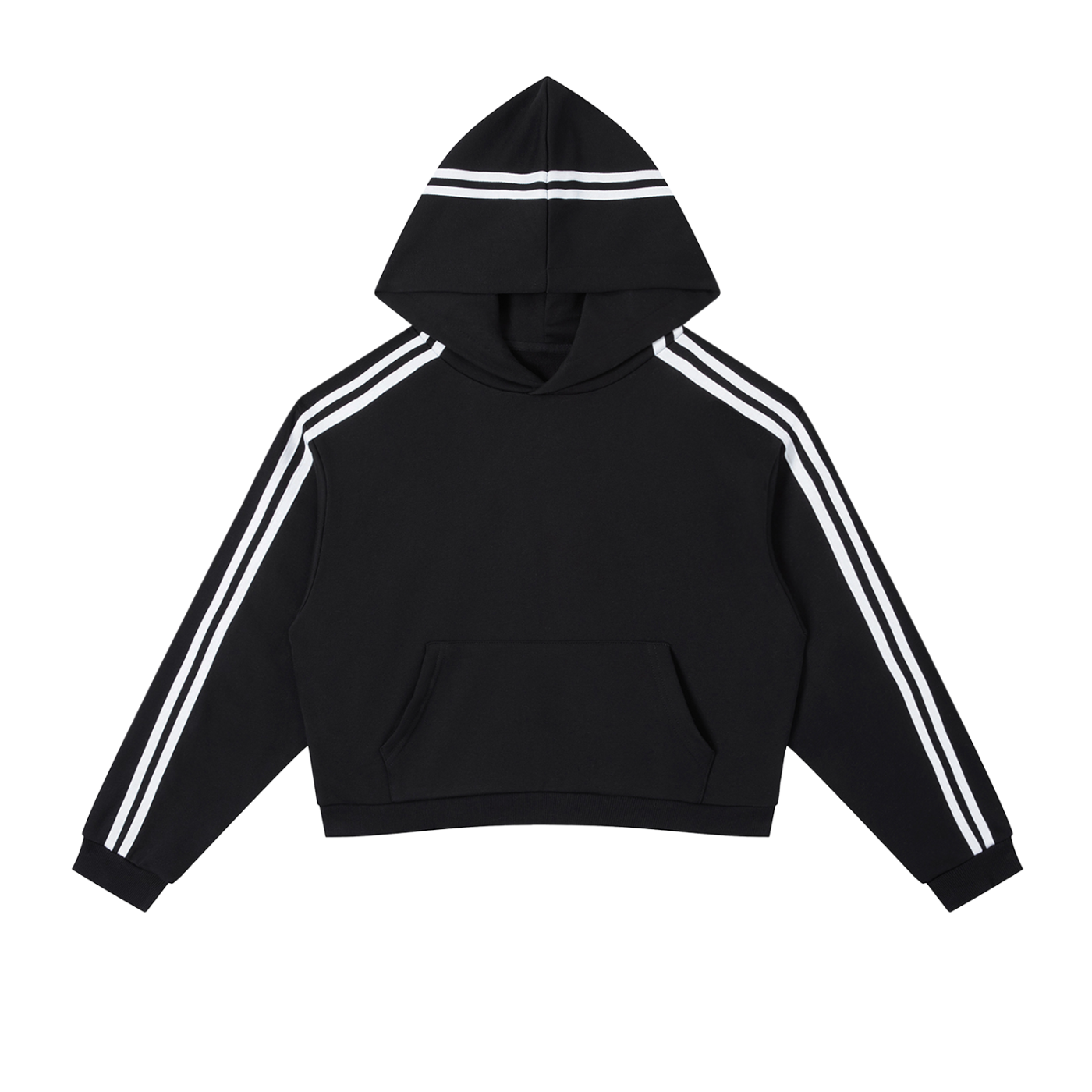 Cropped Hoodie Side Stripe,Felpa Corta con Bande,ALUMA Streetwear,Hoodie Urban Donna,Felpa Boxy Fit,Streetwear Sardo,Tracksuit Cropped Hoodie