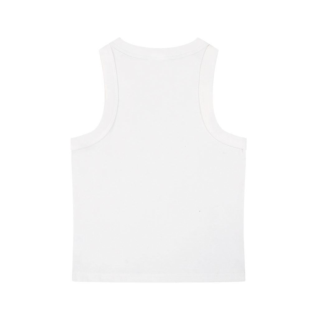 crop top cotone spesso,tank top lavaggio acido,top aderente streetwear,maglietta senza maniche snow ,abbigliamento donna urban,top strutturato estate