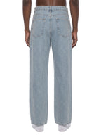 jeans dritti unisex streetwear,denim vintage straight leg,jeans heavyweight larghi,jeans grigi washed rilassati,pantaloni denim autentici,aluma straight jeans
