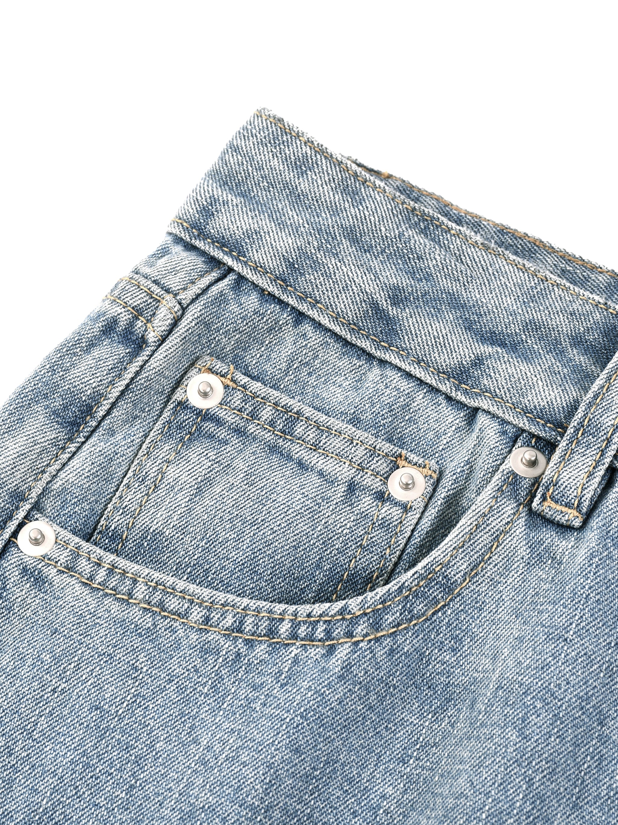jeans dritti unisex streetwear,denim vintage straight leg,jeans heavyweight larghi,jeans grigi washed rilassati,pantaloni denim autentici,aluma straight jeans